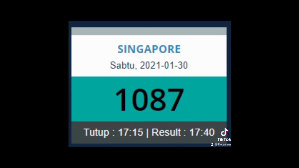 Hasil Keluaran Togel Singapore Sgp Hari Ini Sabtu 30 01 2021